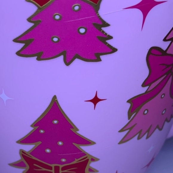 Peppermint and Pine Pink Mug with Festive Tree Design - Picture 9 of 9